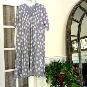 Dolma 100% Cotton  Polka Dot Dress